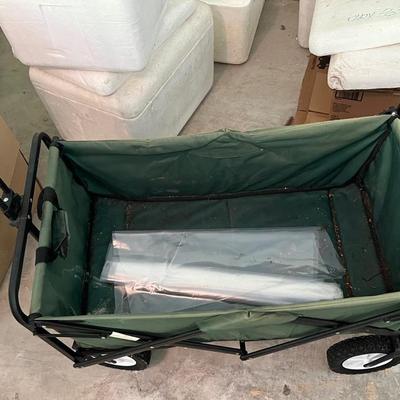 Folding Green canvas Wagon