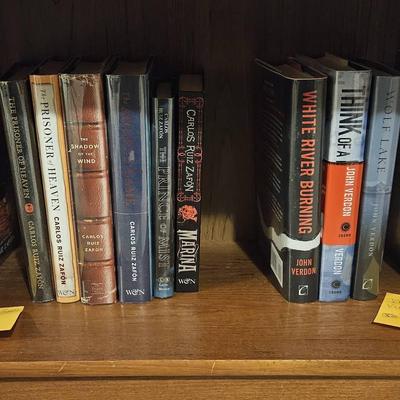 Carlos Ruiz & John Verdon Shelf Of 15 Books Some Signed Some First Edition 