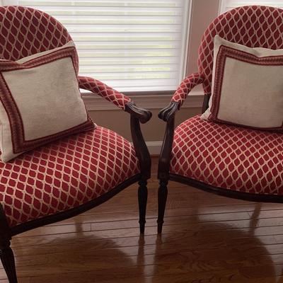 Sheraton Arm Chairs with Pillows