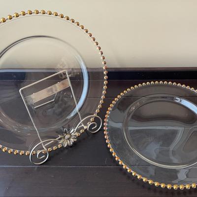 Beaded Glass Plate Chargers