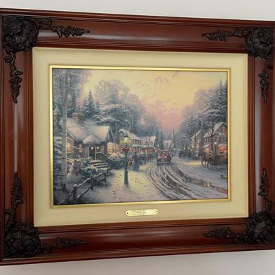 Thomas Kincade "Village Christmas" Signed & Numbered Framed Print