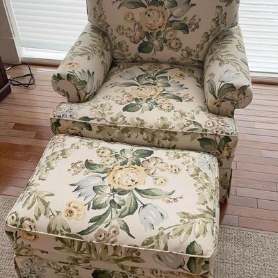 Guthery Upholstered Swivel Chair & Ottoman