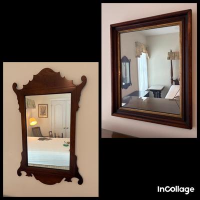 Two Medium Size Vintage Wall Mirrors
