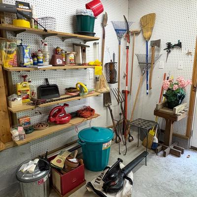 Assortment Of Yard Tools & Supplies