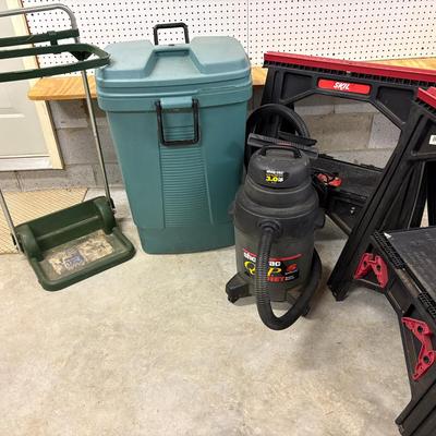 Shop-Vac, Skil Folding Saw Horses, Trash Bin