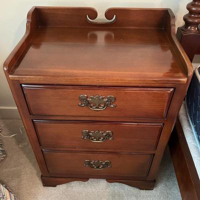 Mahogany 3 Drawer Nightstand - Unique Furniture Makers