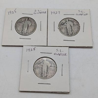 3 Standing Liberty Quarters