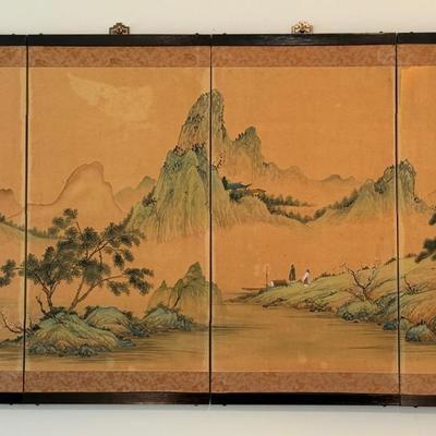 Four Panel Asian Wall Screen