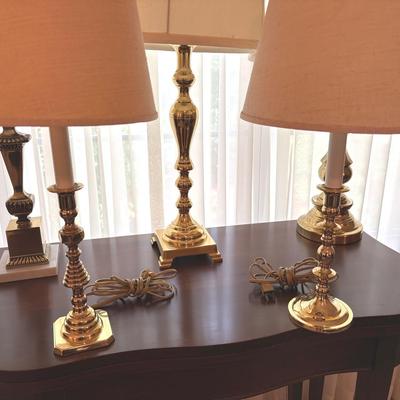 Assortment Of Brass Table Lamps-7