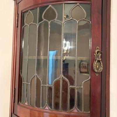 Hall House Stained Glass Door Corner Cupboard #2