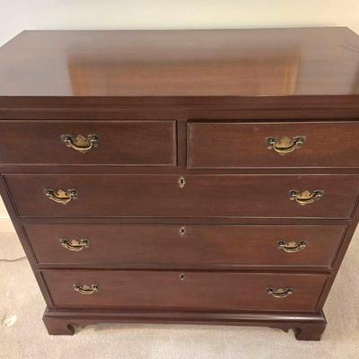 Vintage Dark Wood Dresser 