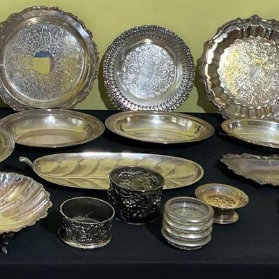 Variety Of Silver Serving Pieces