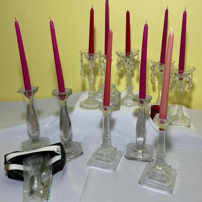Glass Candelabra 