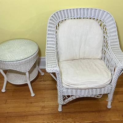 Wicker Chair And Table