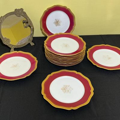 Wm. Guerin Plates And Small Mirror