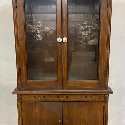 Antique Glass Front Display Cabinet