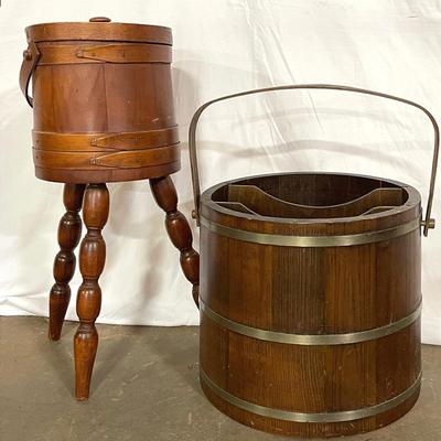 Vintage Firkin Baskets for Decor