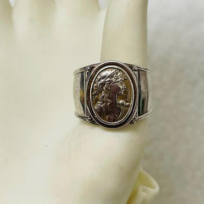 Signed “G. Picinottic” Italian Silver Cigar Band Ring
