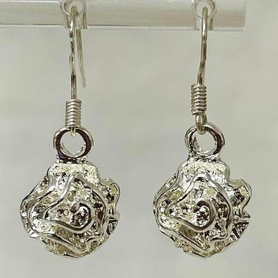 Sterling Silver Floral Earrings