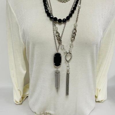 Black and Silver-tone Fashion Jewelry