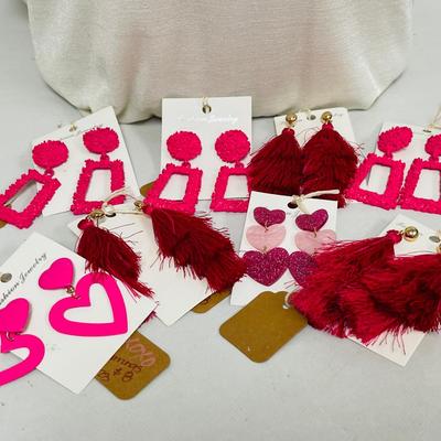 Vintage Hot Pink Earrings: Never Worn! 