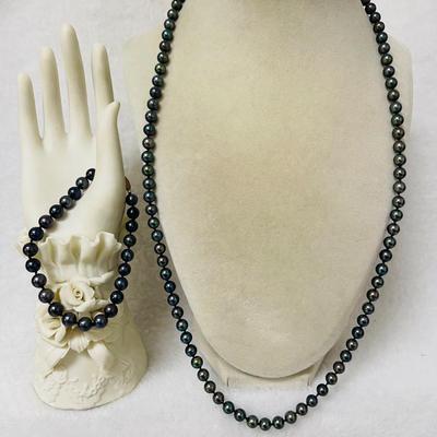 14K Gold Peacock Pearl Jewlery Set