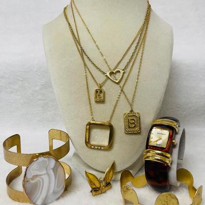 “Gossip Quartz” Watch and More Gold-Tone Fashion Jewelry 