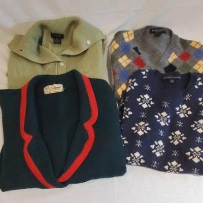 (4) Women’s Sweaters - LL Bean,  Brooks Brothers, J Crew