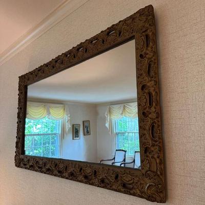 Large Gold Ornate Frame Mirror 