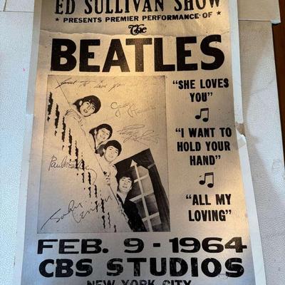 Signed Beatles Poster