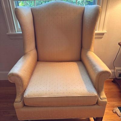 Upholstered Wing Back Chair 