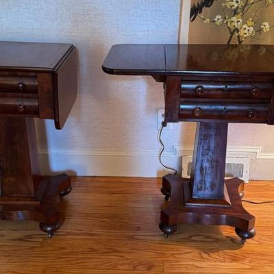 Pair of Drop Leaf End Tables 