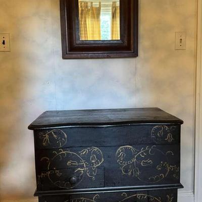 Antique Chest and Mirror