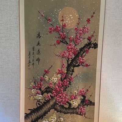 Beautiful Cherry Tree Blossom Wall Scroll