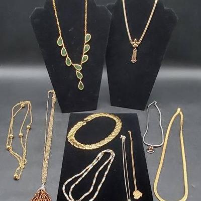 Gold & Silverstone Costume Jewelry Pieces 