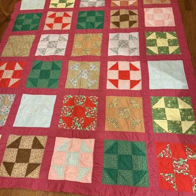 86” x 72” hand sewn quilt
