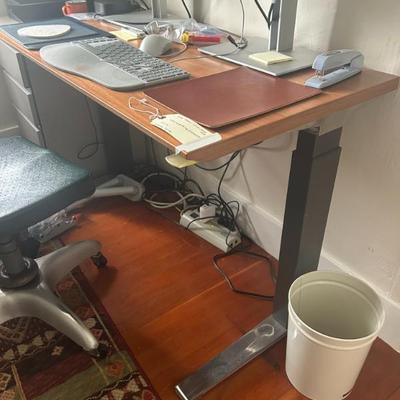 DESIGN WTIHIN REACH SIT TO STAND DESK-WALNUT 23"X46"
