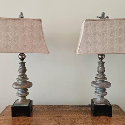 Pair of 34" Uttermost Lamps