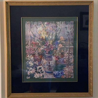 John Powell Floral Wall Art in Ornate Frame
