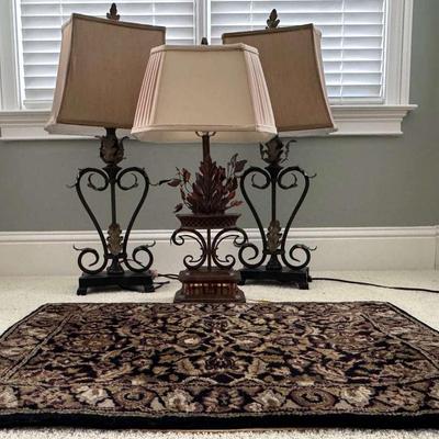 Uttermost Table Lamps with Accent Rug