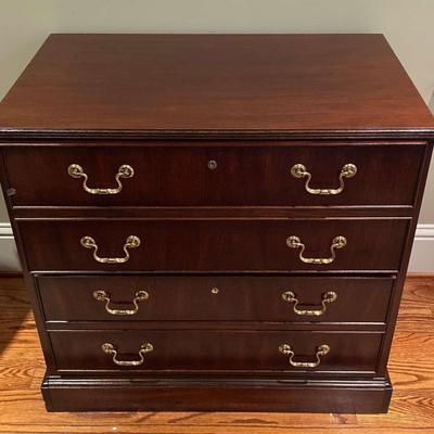 National Mt. Airy Wood Filing Cabinet With Key 