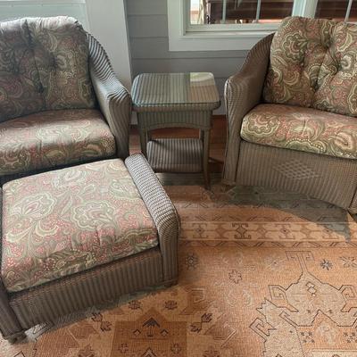 Wicker Patio Furniture Set with Cushions