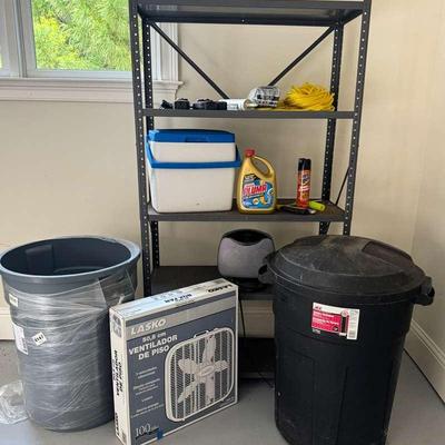 Metal Storage Shelf with Lasco Fan, AccuTemp Heater & More