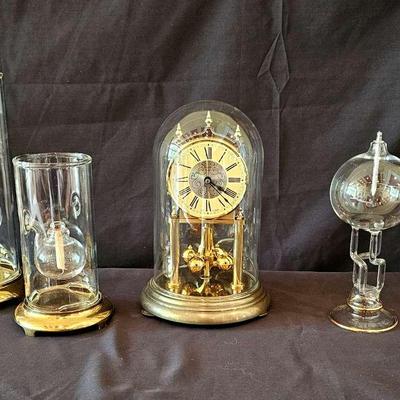 Wolfard Blown Glass Oil Lamps, Kundo Clock, & More