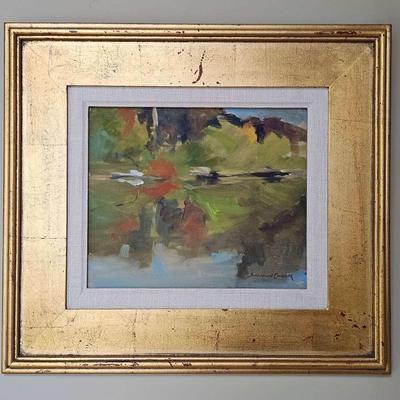 Original Oil Painting by Georgia Artist Shannon Candler in Gilded Frame