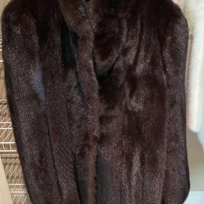 Dark Brown Mink Fur Coat-Size Small