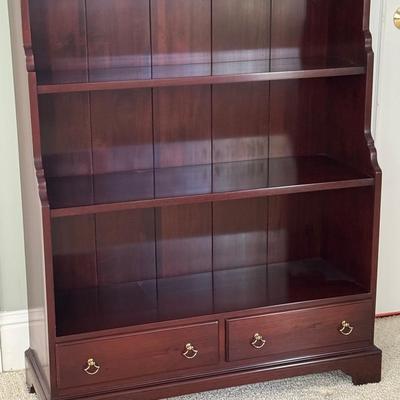 Wellington Waterfall Front Bookcase with Drawer