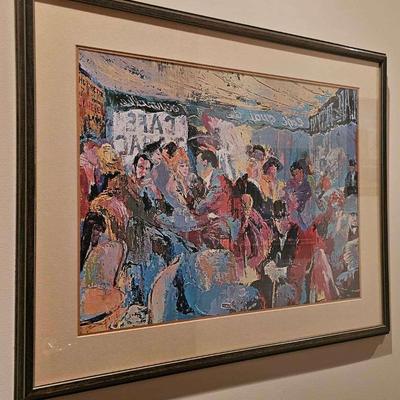Framed LeRoy Neiman Print – "Café Rive Gauche"