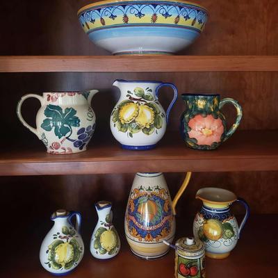 Hand-Painted Italian & Spanish Pottery Collection