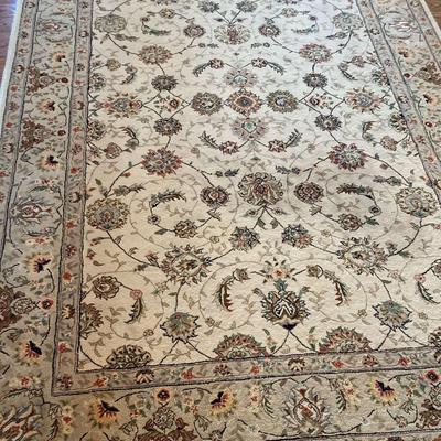 Floral Patterned Grey Area Rug, Approx. 67" x 104"